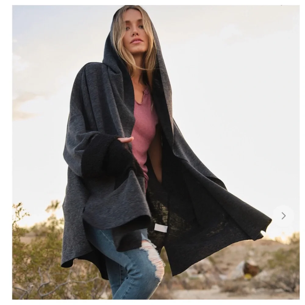 31 Oversized Stunning chic and Comfy Multi Fabric Hoodies Cardigan - Picture 5 of 7